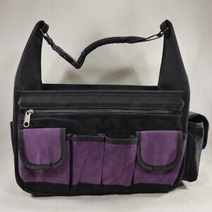 Portafolia Scrapbook Crafting Craft Tote Toolbox Tool Case Carrier Purple Black